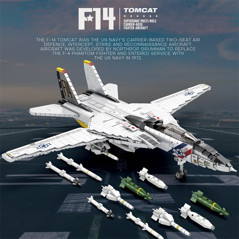 F-14 Tomcat Fighter Jet Building Set