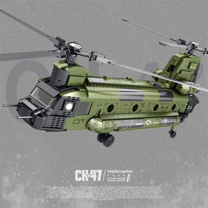 CH-47 Chinook Helicopter Building Set