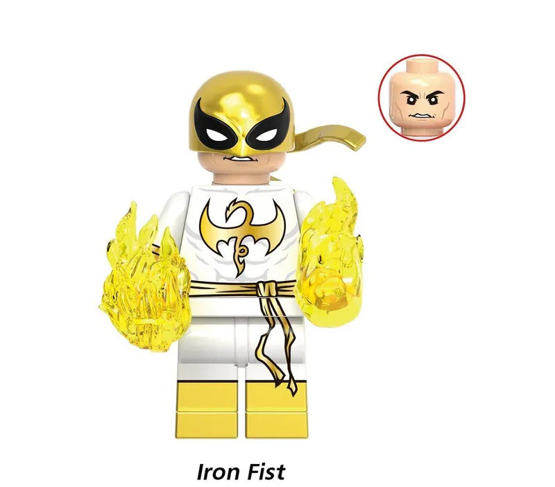Weiße Iron Fist Custom Marvel Superhelden Minifigur