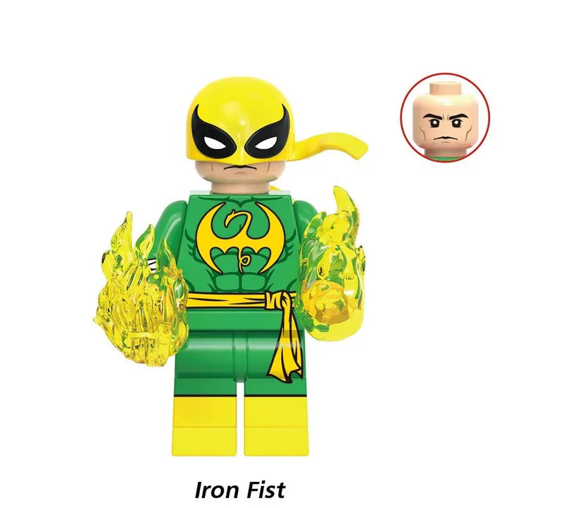 Figurine de super-héros Marvel personnalisée White Iron Fist