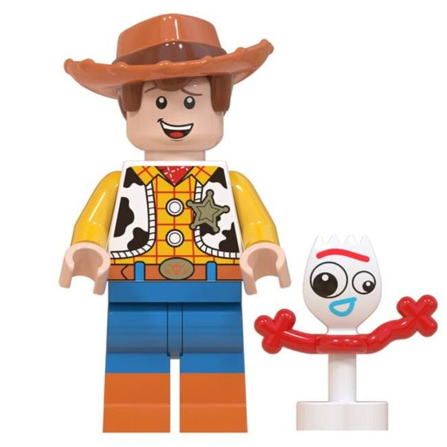 Woody with Forky from Toy Story Custom Minifigure.