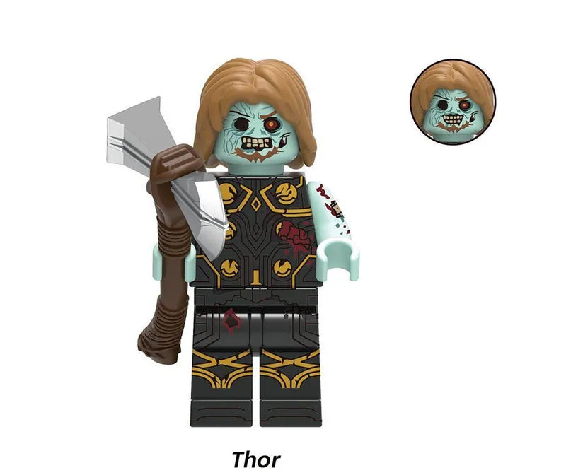 Zombie Thor Custom Marvel Superhero Minifigure