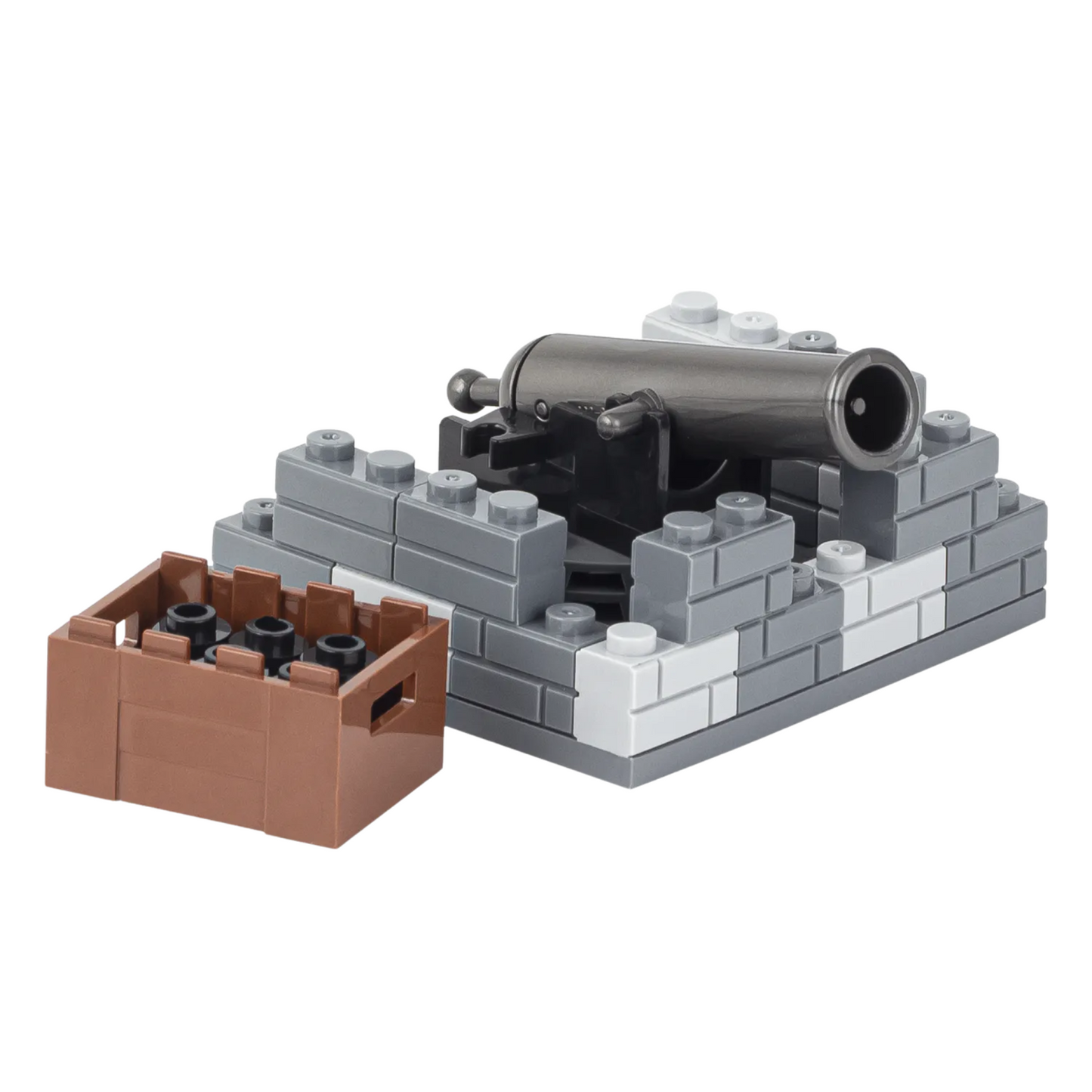 Ensemble de MOC militaire personnalisé pour base de canon fortifiée en pierre d'artillerie militaire