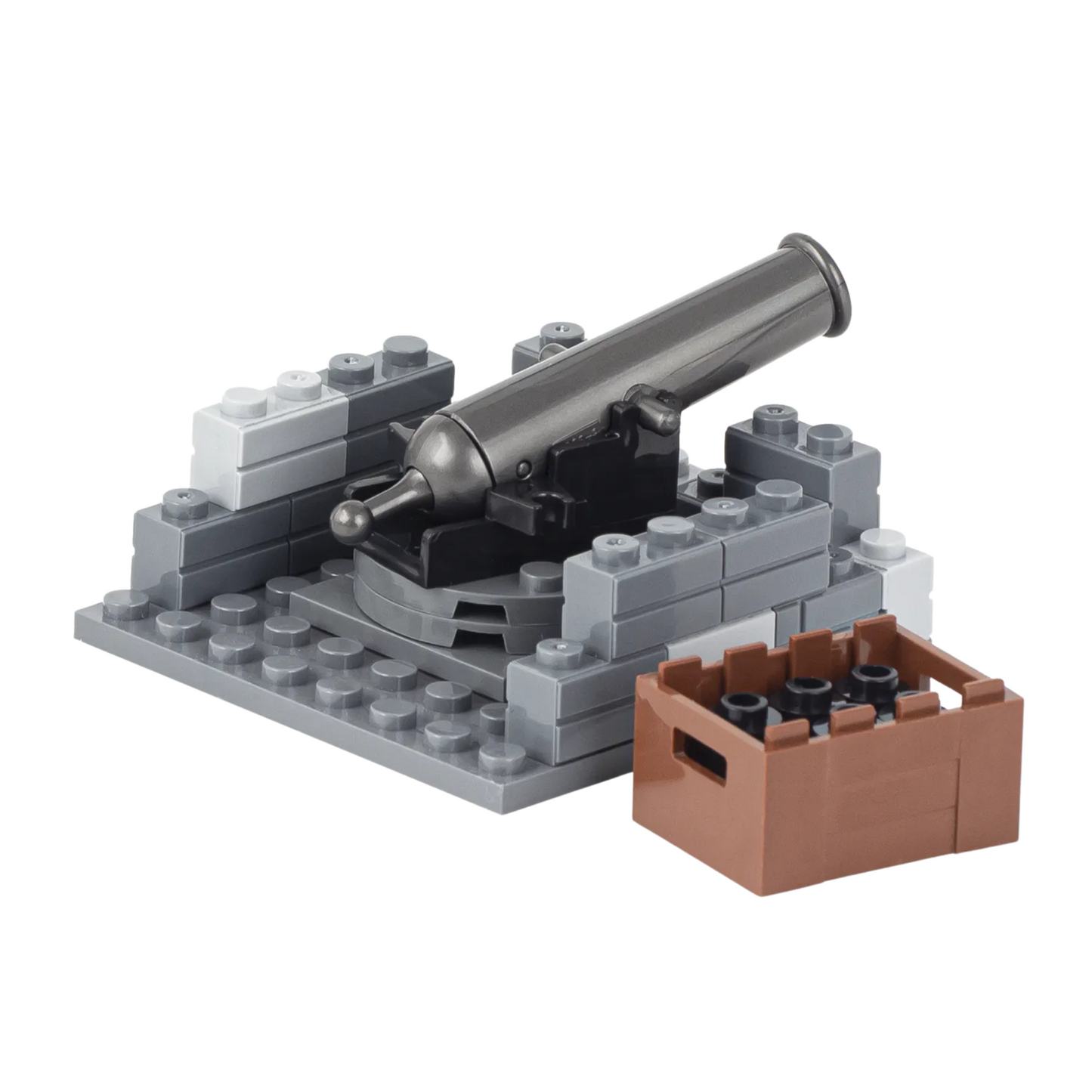 Ensemble de MOC militaire personnalisé pour base de canon fortifiée en pierre d'artillerie militaire