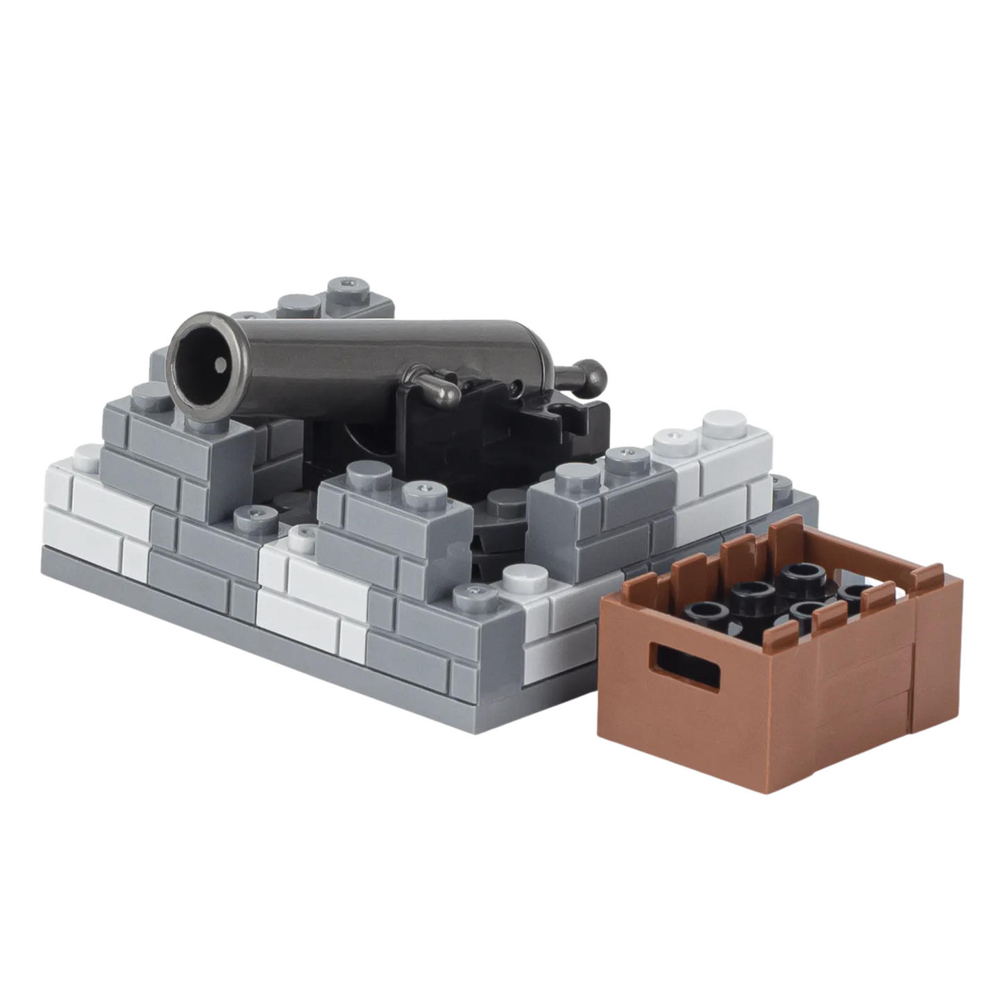 Ensemble de MOC militaire personnalisé pour base de canon fortifiée en pierre d'artillerie militaire