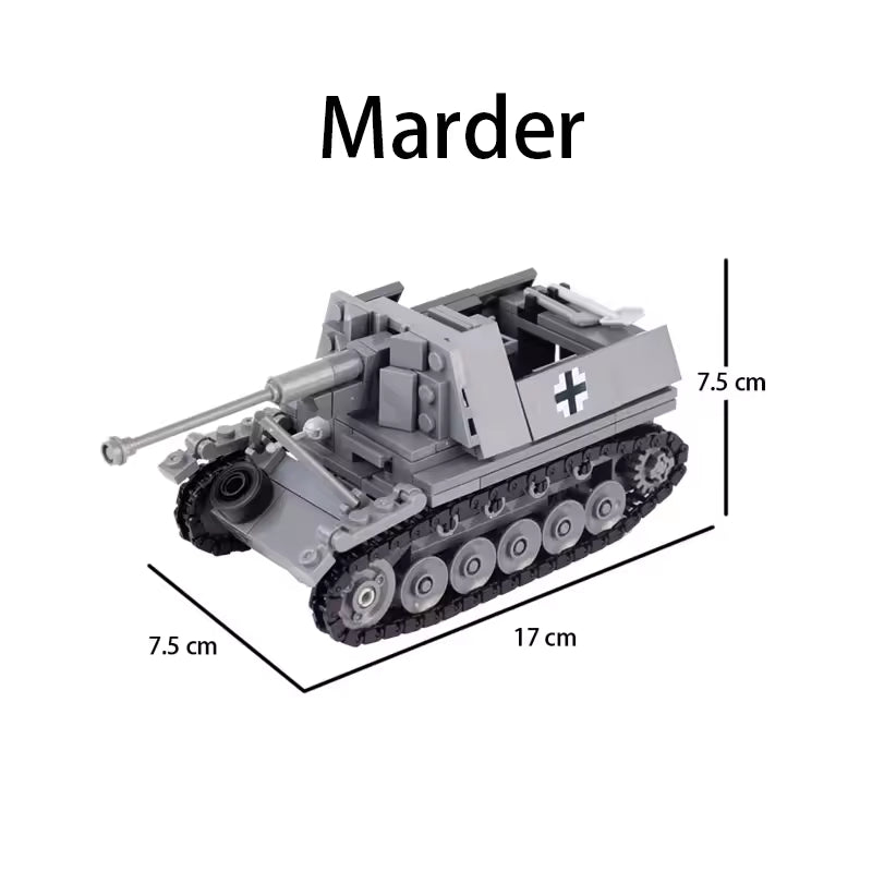 Chasseur de chars allemand Marder de la Seconde Guerre mondiale, modèle militaire personnalisé