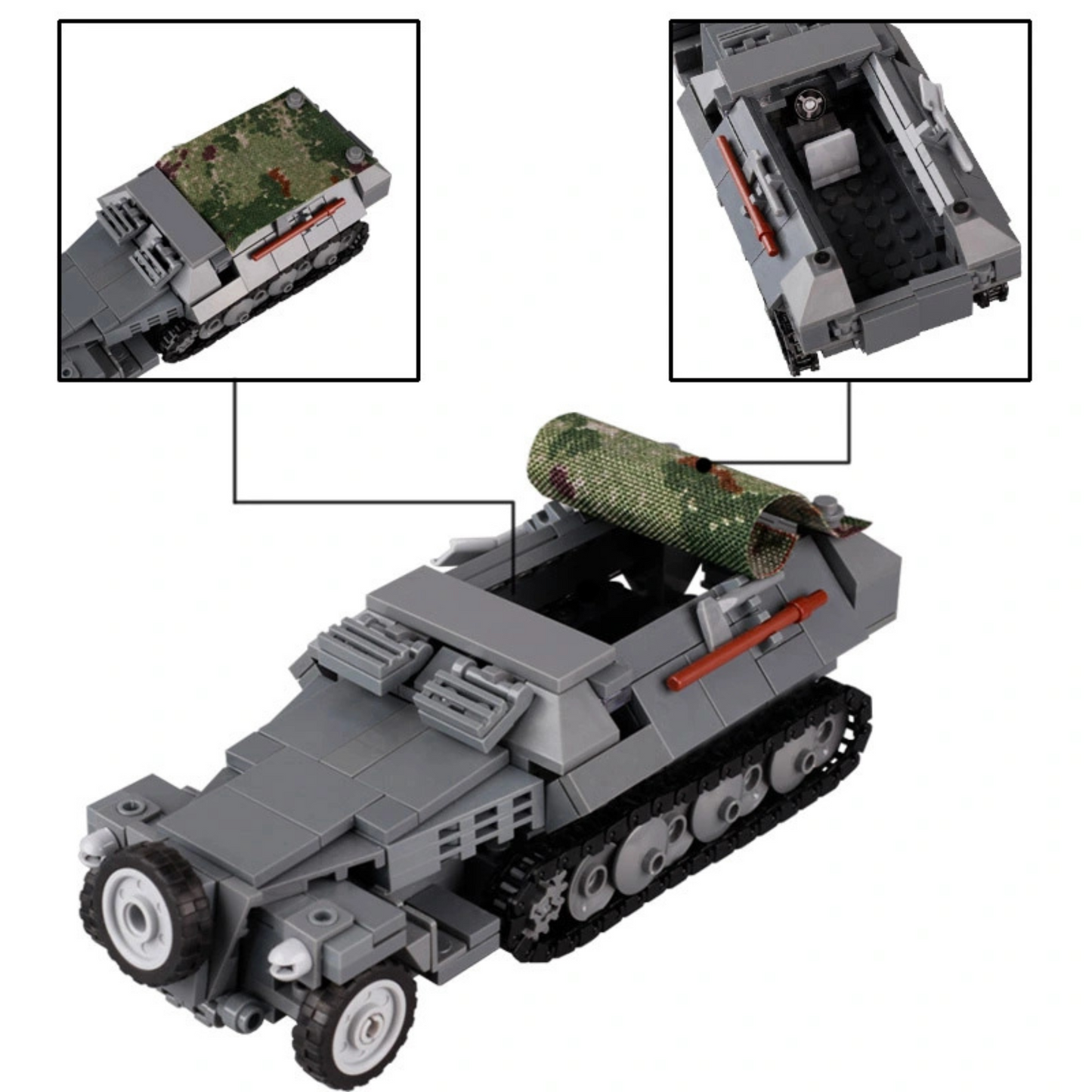 Véhicule de transport militaire personnalisé allemand Sd.Kfz. 251 de la Seconde Guerre mondiale