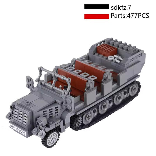 Véhicule de transport militaire personnalisé allemand Sd.Kfz. 7 de la Seconde Guerre mondiale