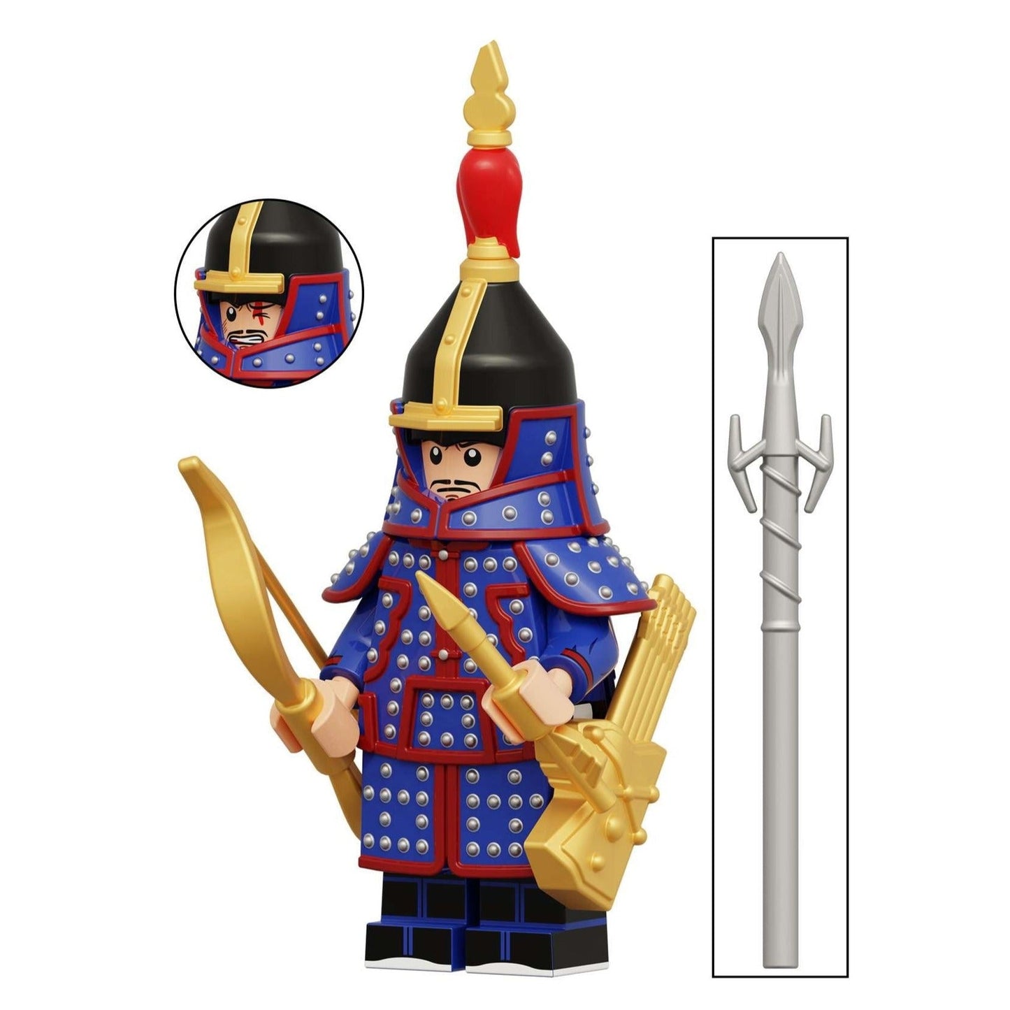 Bordered Blue Banner Manchu Eight Banners Army Minifigure