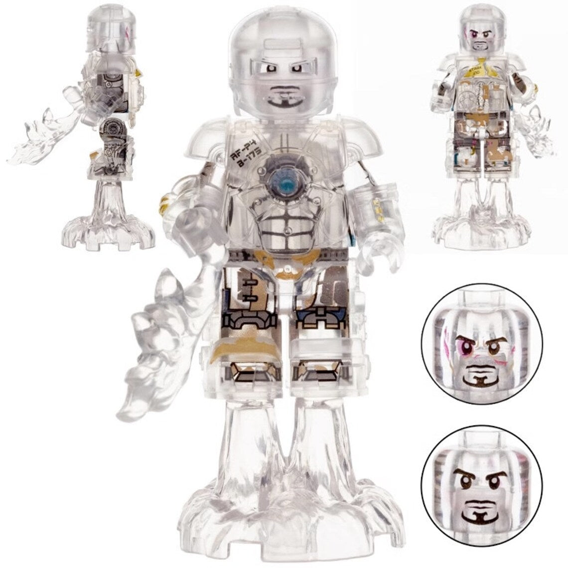 Iron Man Mark 1 Transparent Custom Marvel Superhero Minifigure