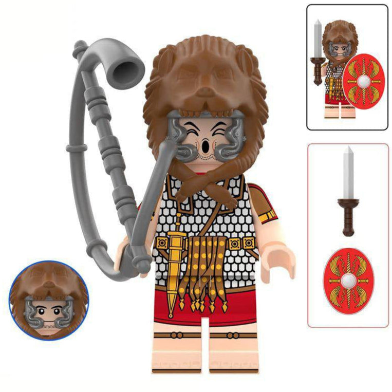 Figurine personnalisée de l'Empire romain représentant un trompettiste romain (lion)