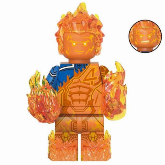 Figurine de super-héros Marvel personnalisée de la Torche humaine (Marvel Rivals)