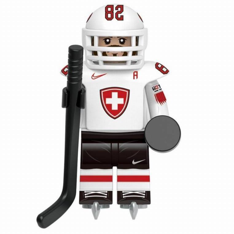 Swiss National Ice Hockey Team Player Custom Minifigure