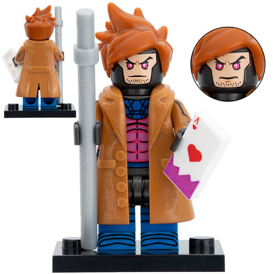 Gambit (X-Men) Custom Marvel Superhero Minifigure