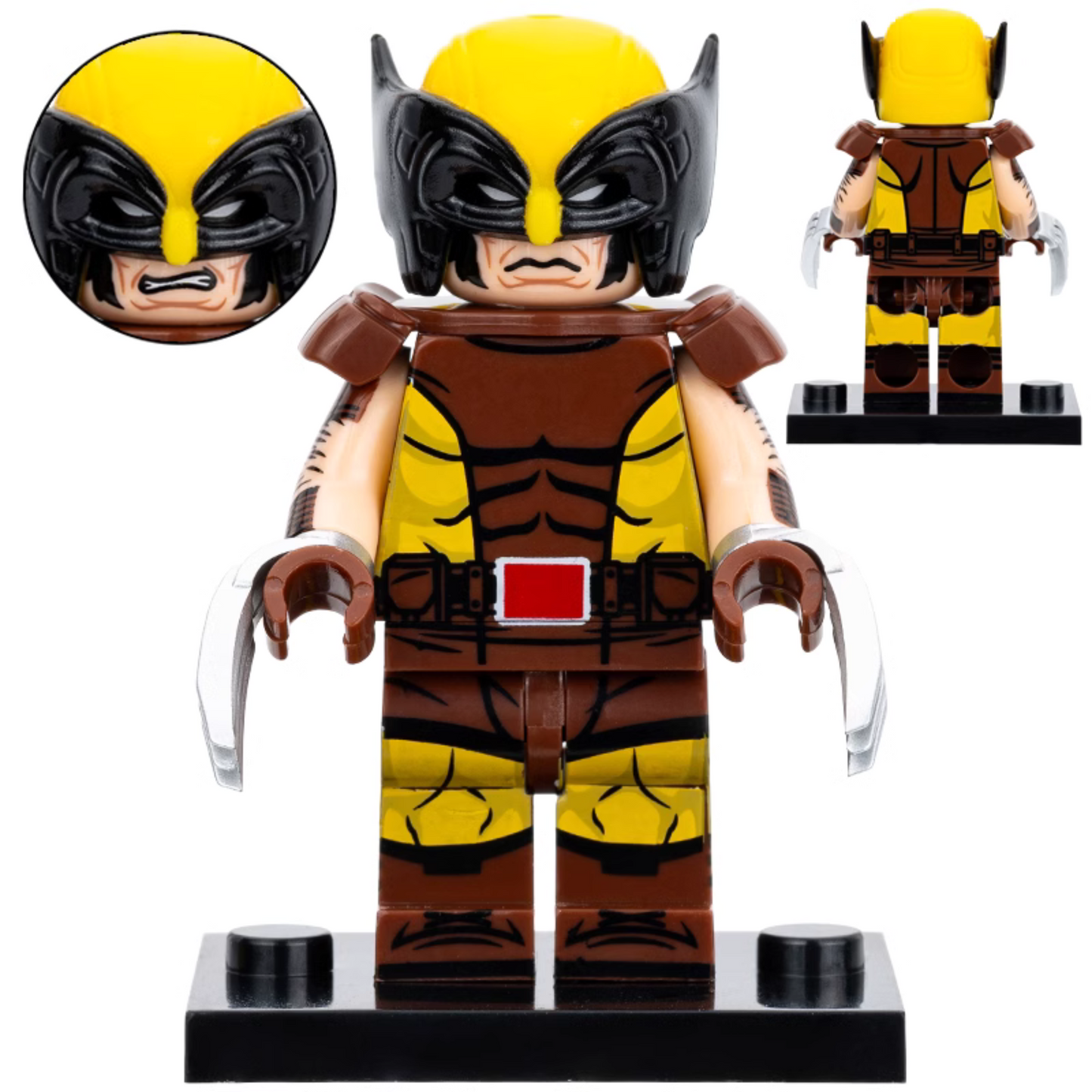 Wolverine (Brown-Ochre Suit) Custom Marvel Superhero Minifigure