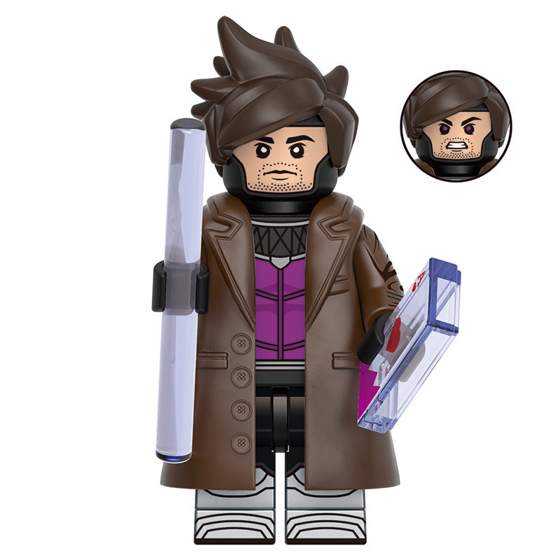 Gambit (X-Men) Custom Marvel Superhero Minifigure