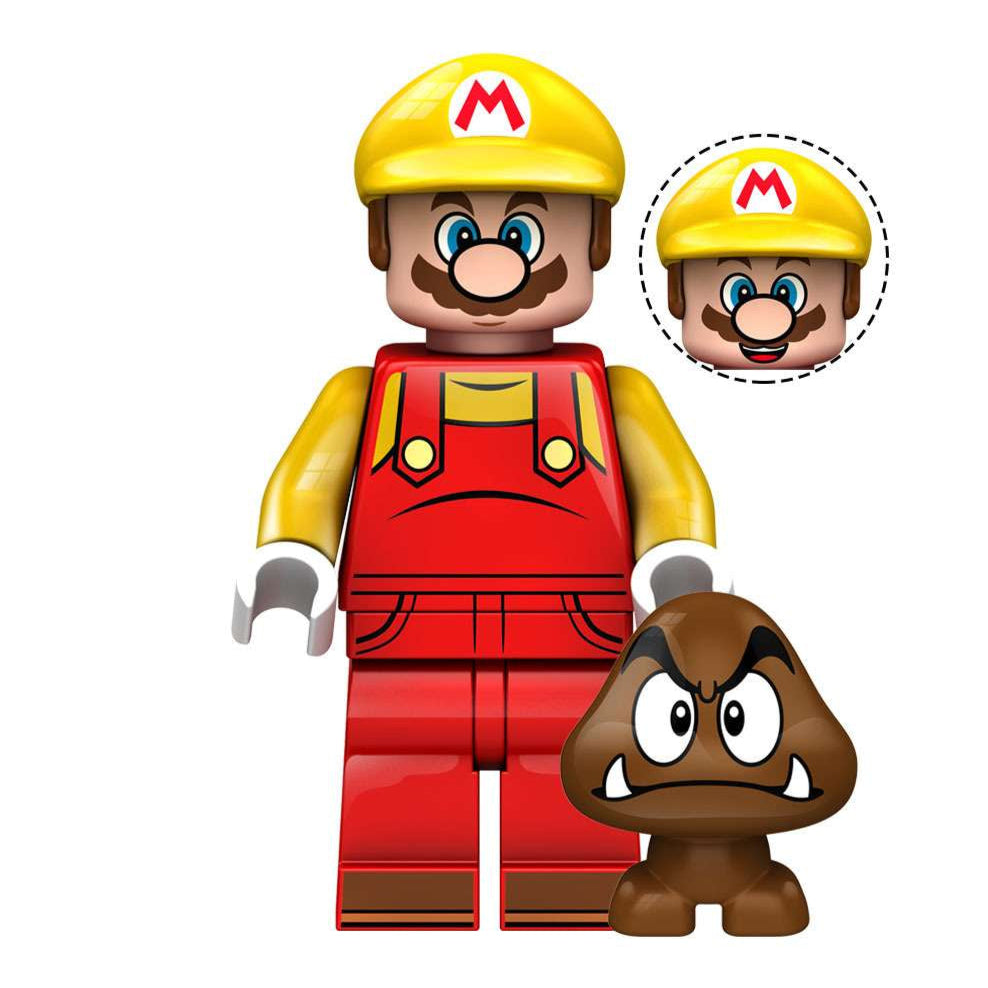 Builder Mario from Super Mario Custom Minifigure