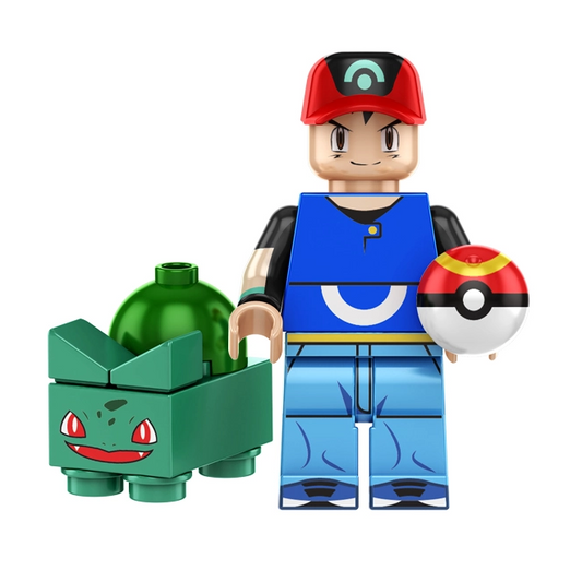 Ash Ketchum From Pokémon With Pokéball Minifigure Earrings Ash Ketchum From Pokémon With Pokéball Minifigure Earrings