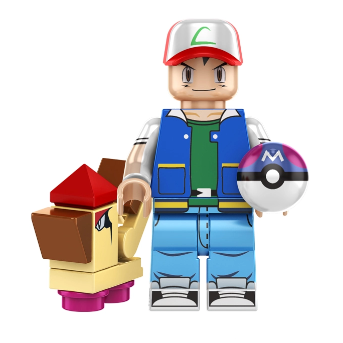 Ash Ketchum with Pigeot Pokemon Minifigure