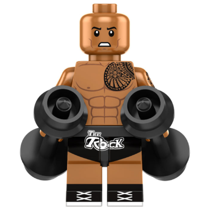 The Rock WWE Wrestler Custom Minifigure