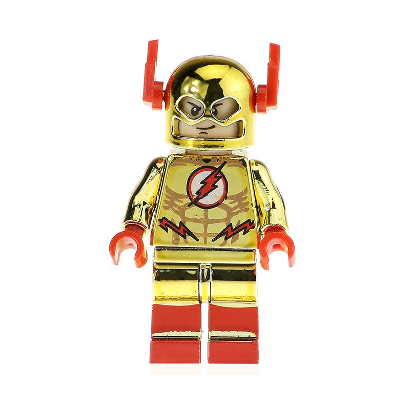 Flash Custom Flash Gold Chrome DC Comics Superhero custom Minifigure