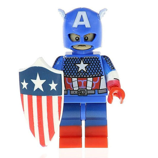 Captain America Custom Marvel Superhero Minifigure.