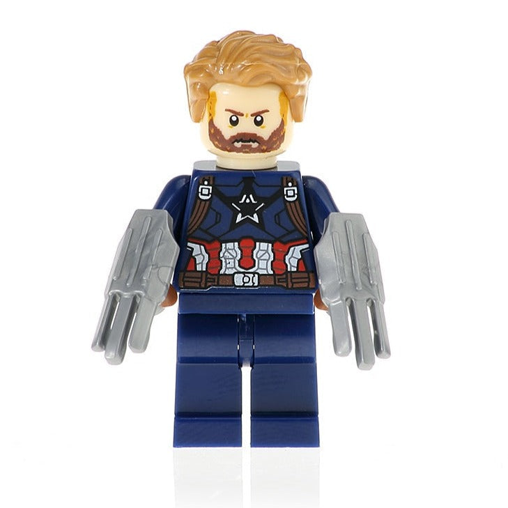 Captain America Marvel Superhero Minifigure with Wakandan Shields