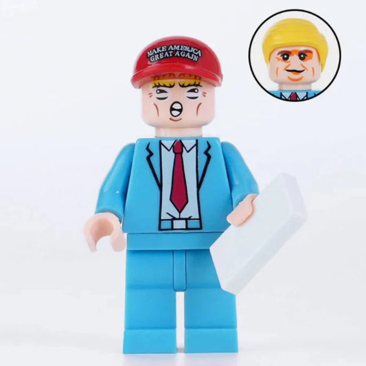 Donald Trump Custom Collectable Iconic Minifigure.