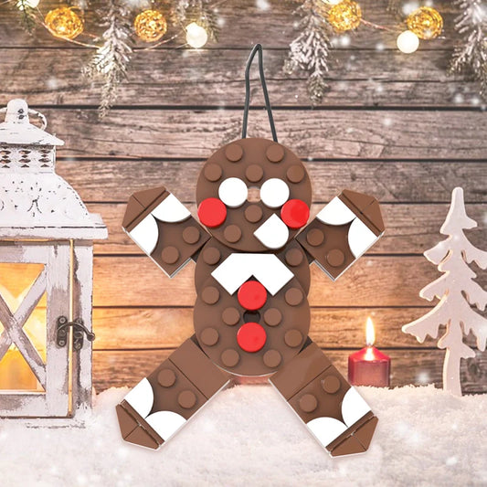 Décoration de Noël en forme de bonhomme en pain d'épices MOC