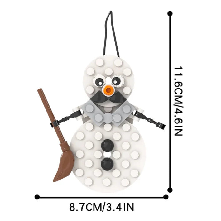 Décoration de Noël en forme de bonhomme de neige MOC