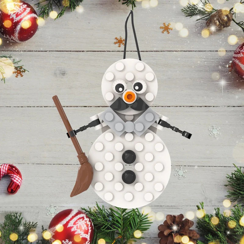 Décoration de Noël en forme de bonhomme de neige MOC