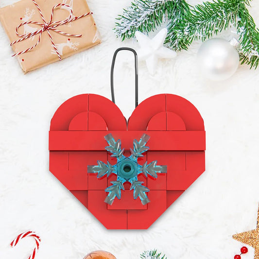 Décoration de Noël en forme de cœur, ornement MOC