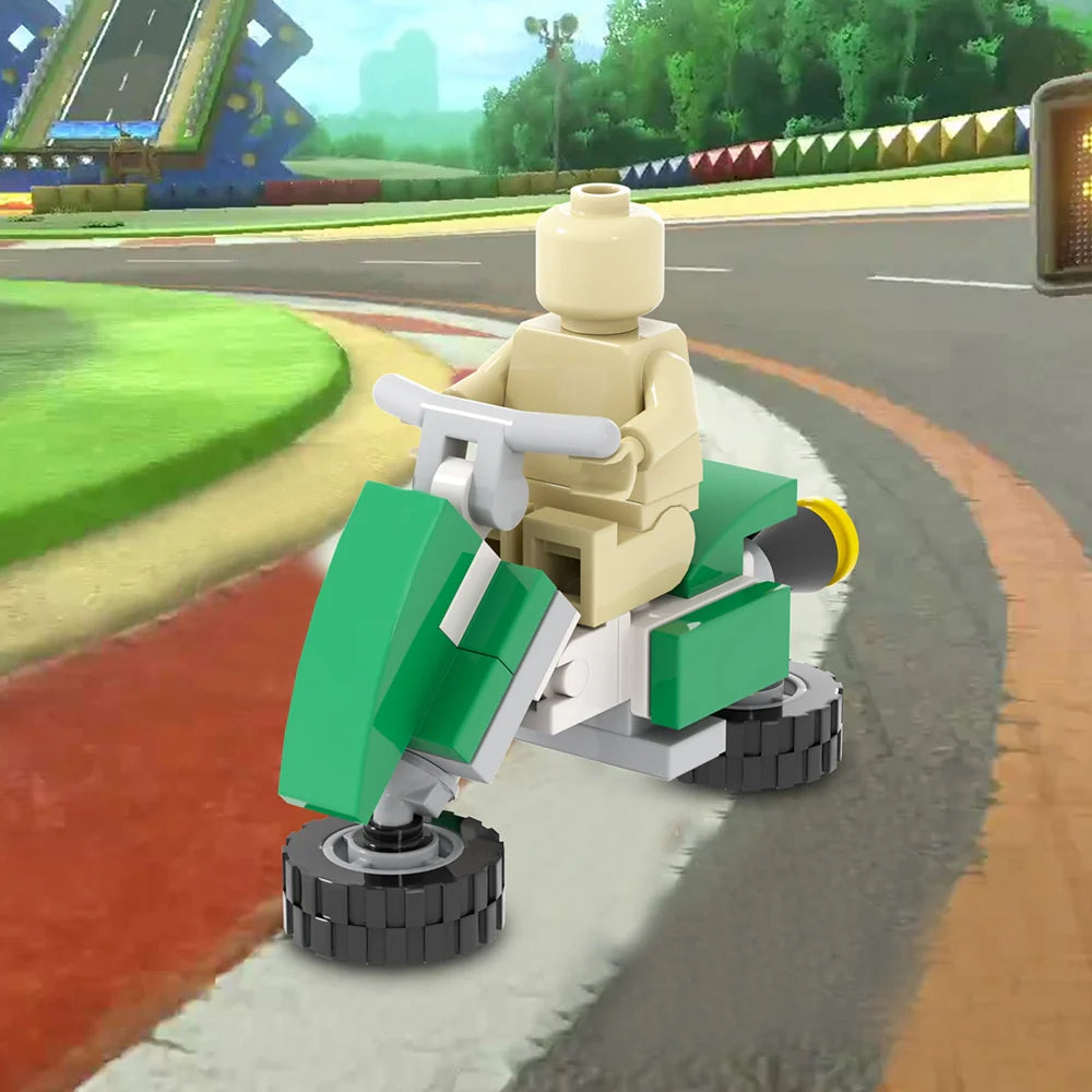 Yoshi Bike Custom Mario Kart Racing MOC