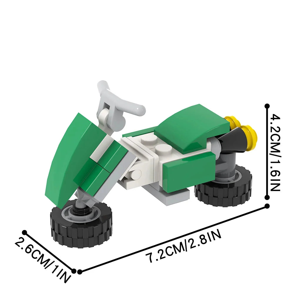 Yoshi Bike Custom Mario Kart Racing MOC
