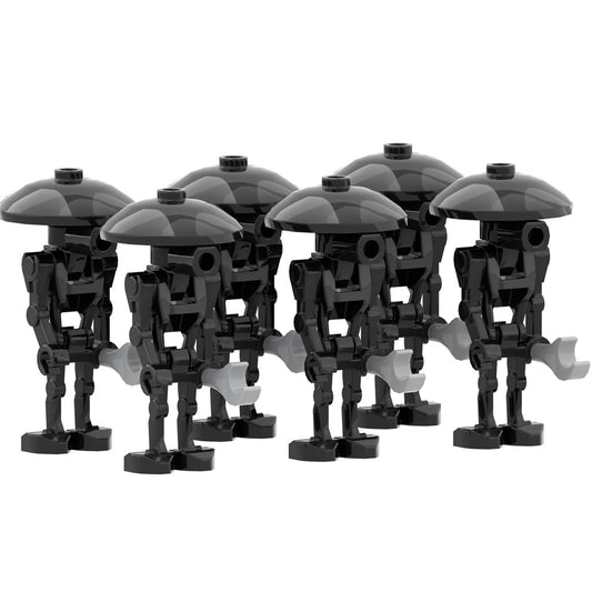 6 x DUM-series Pit Droid (Black) custom Star Wars Minifigure