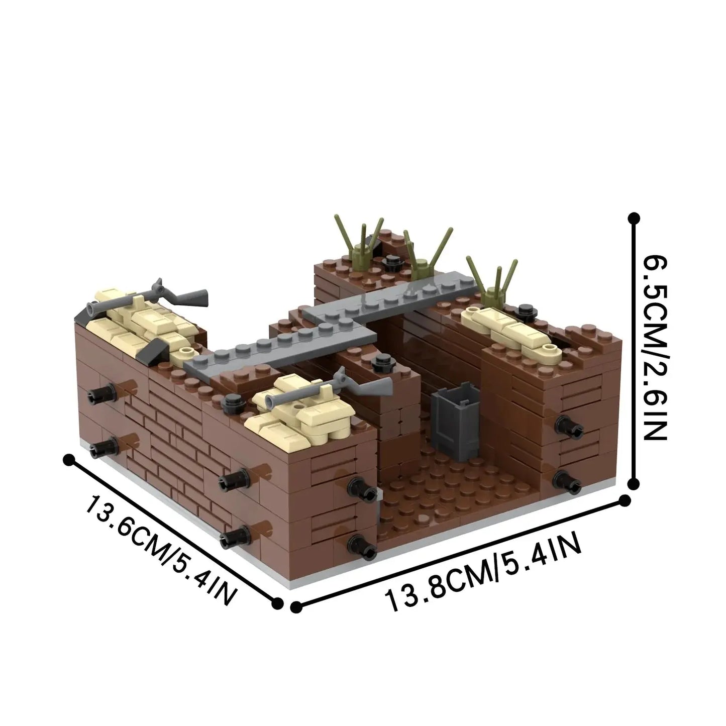 Military Battlefield Trenches MOC Set