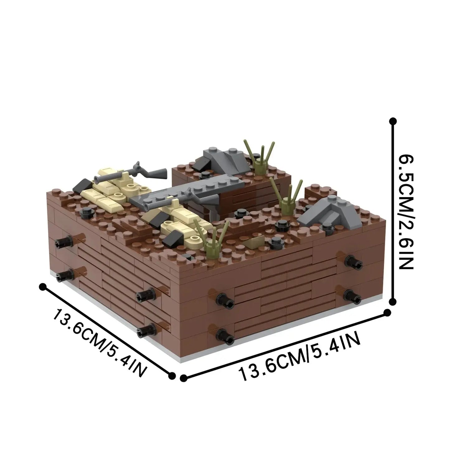 Military Battlefield Trenches MOC Set