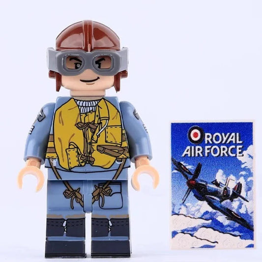 Lego Mini Figure Lockheed Accessory WW2 British Royal Air Force Flight Sergeant Custom Military Minifigure