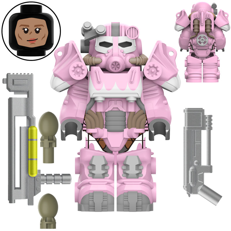 T-60 Power Armor (Pink) Custom Fallout Minifigure