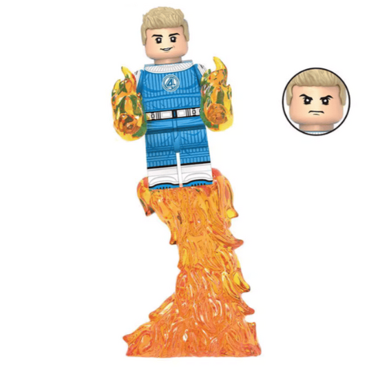 Human Torch (Fantastic Four First Steps) Custom Marvel Superhero Minifigure