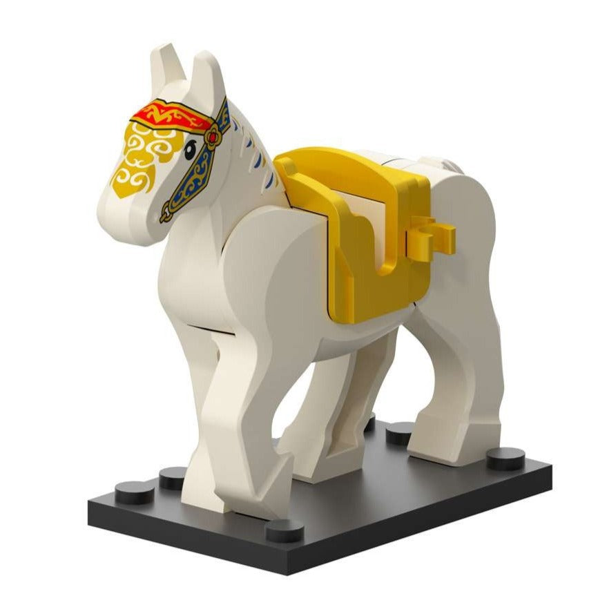 Military War Horse (White) Custom Minifigure