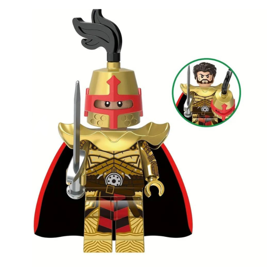 Golden Knight Custom Medieval Knights Templar Minifigure.