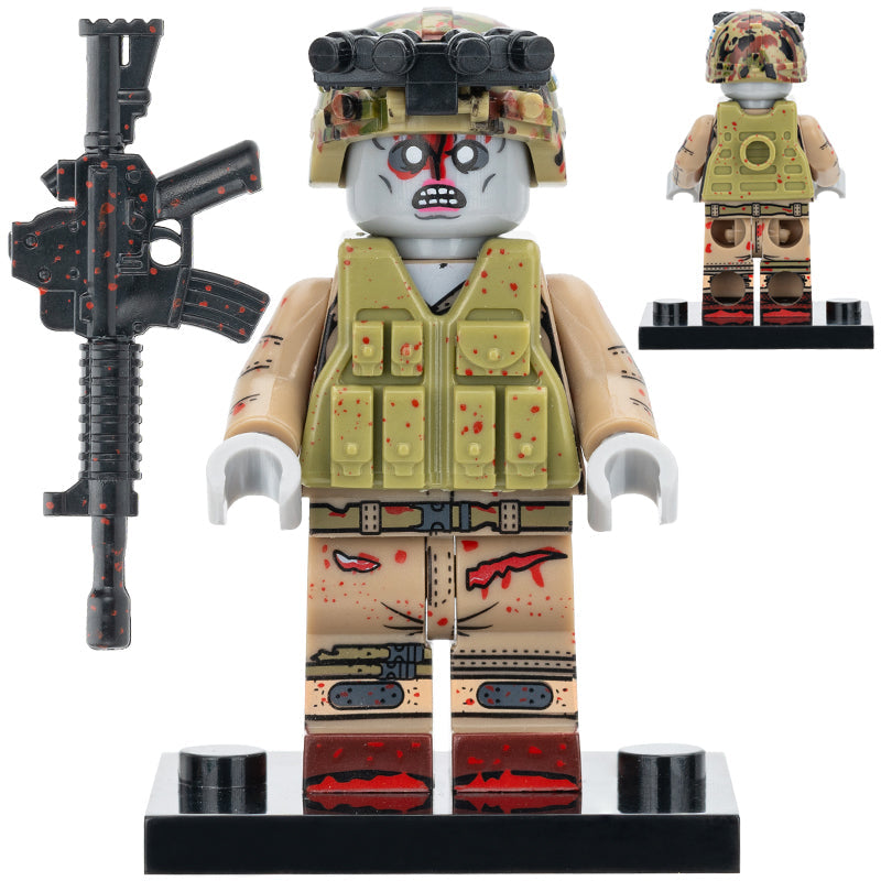 Zombie Soldier Custom Horror Minifigure