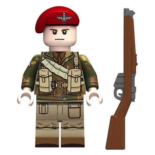Figurine militaire personnalisée de soldat parachutiste des Diables rouges britanniques de la Seconde Guerre mondiale