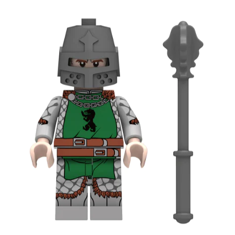 Medieval Knight with Mace Custom Minifigure