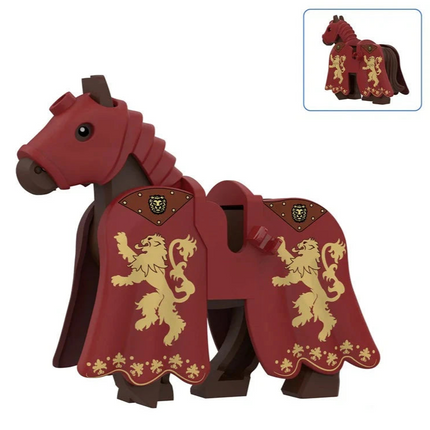 Lannister Medieval Warhorse Custom Game of Thrones Minifigure