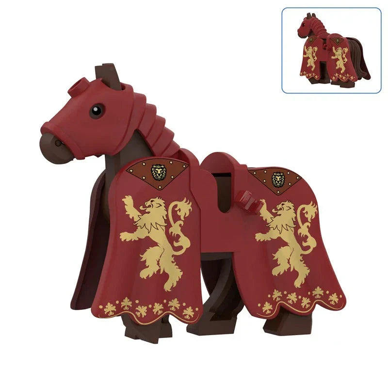 Medieval Lannister Warhorse Custom Minifigure