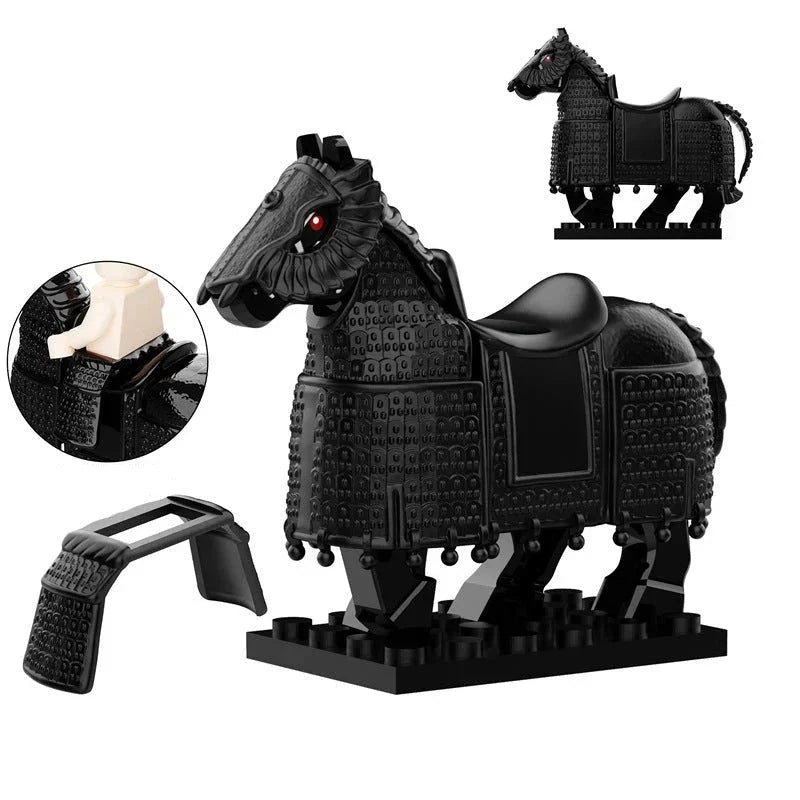 Medieval Black Warhorse Custom Minifigure