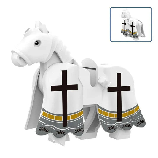 Medieval White Warhorse Custom Minifigure