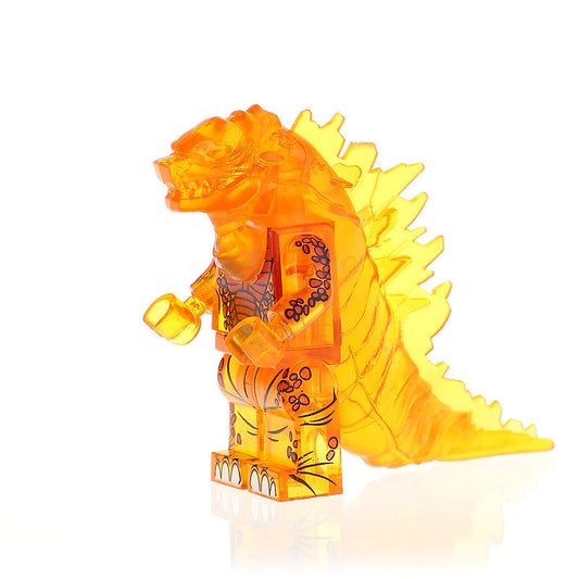 Godzilla Orange Clear Monster Horror Movie Minifigure